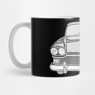 Humber Super Snipe 1960s British classic car monochrome Mug